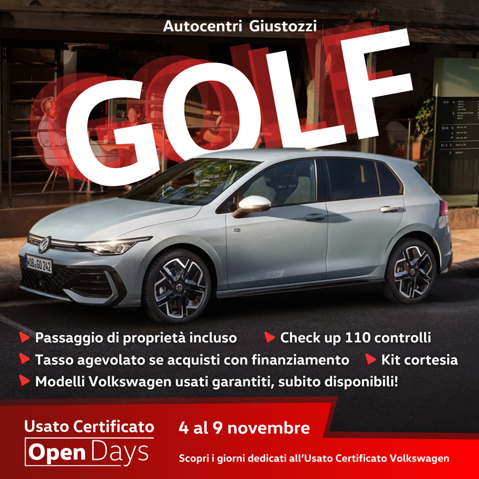 Settimana di Offerte sull'Usato Garantito Volkswagen – 4-9 Novembre